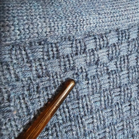 Talbots Womens Cardigan Sweater Size 3X Blue Button Up‎ Merino Wool Knit Jacket - Picture 9 of 13